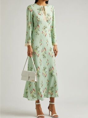 NWT - RIXO Angelica Floral-Print Midi Dress (2X / US 14)
